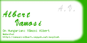 albert vamosi business card