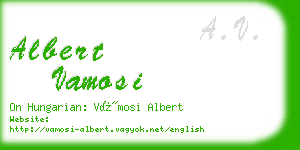 albert vamosi business card